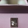 Hermes Mini Kelly ll Epsom Leather X9 Mauve Sylvestre Silver Hardware