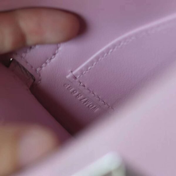 Hermes Mini Kelly ll Epsom Leather X9 Mauve Sylvestre Silver Hardware