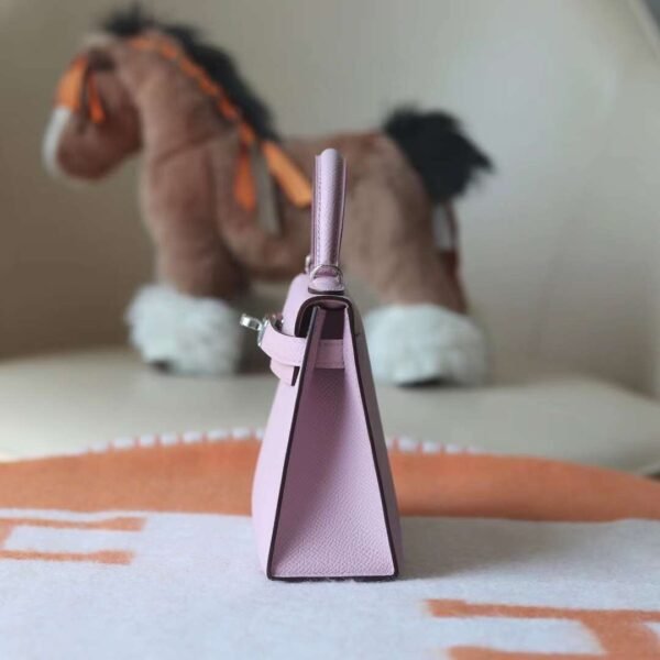 Hermes Mini Kelly ll Epsom Leather X9 Mauve Sylvestre Silver Hardware