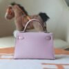 Hermes Mini Kelly ll Epsom Leather X9 Mauve Sylvestre Silver Hardware