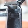 HERMES Mini Kelly ll 19CM Chever Leather Noir/Pearl Grey PHW
