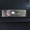 HERMES Birkin 30CM Box Leather Stamp W CK89 Noir Silver Hardware