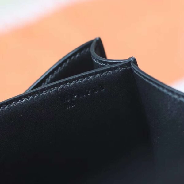 HERMES Constance 19CM Epsom Leather CK89 Noir Silver Hardware 1-18