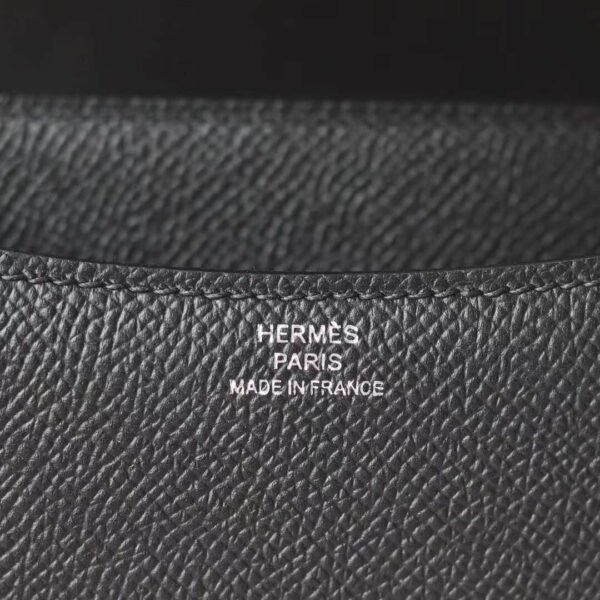 HERMES Constance 19CM Epsom Leather CK89 Noir Silver Hardware 1-18