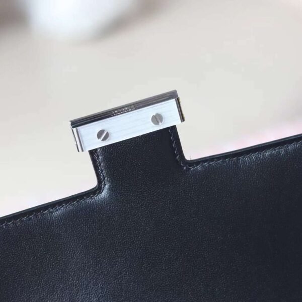 HERMES Constance 19CM Epsom Leather CK89 Noir Silver Hardware 1-18