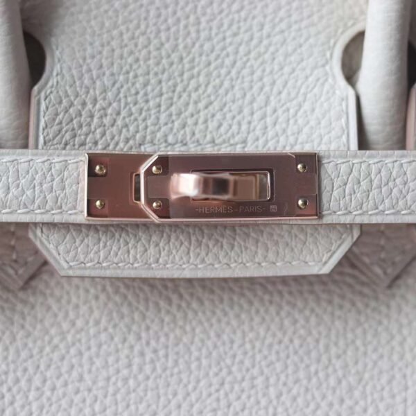 HERMES Birkin 25CM Togo Craie Rose Gold Hardware brand new