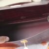 HERMES Kelly Pochette 22CM 57 Bordeaux Matter Crocodile Gold Hardware