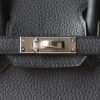HERMES Birkin 25CM Togo Leather 2Z Blue Nuit Stamp B Silver Hardware