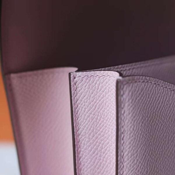 HERMES Constance 19CM Epsom Leather X9 Mauve Sylvestre Silver Hardware