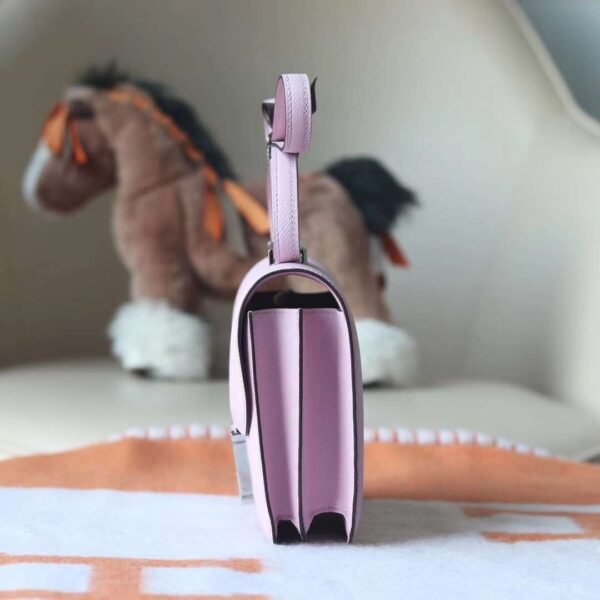 HERMES Constance 19CM Epsom Leather X9 Mauve Sylvestre Silver Hardware