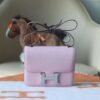 HERMES Constance 19CM Epsom Leather X9 Mauve Sylvestre Silver Hardware