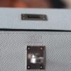 HERMES Kelly 25CM Epsom Leather 8U Blue Glacier Silver Hardware Top quality