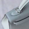 HERMES Kelly 25CM Epsom Leather 8U Blue Glacier Silver Hardware Top quality
