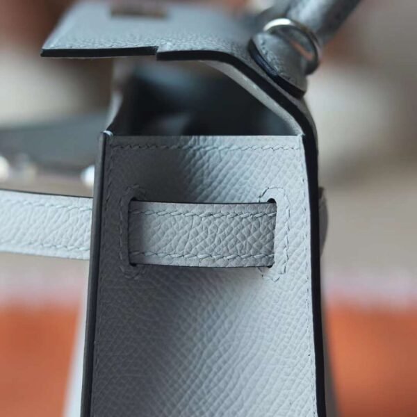 HERMES Mini Kelly ll 19CM 8U Blue Glacier Silver Hardware New