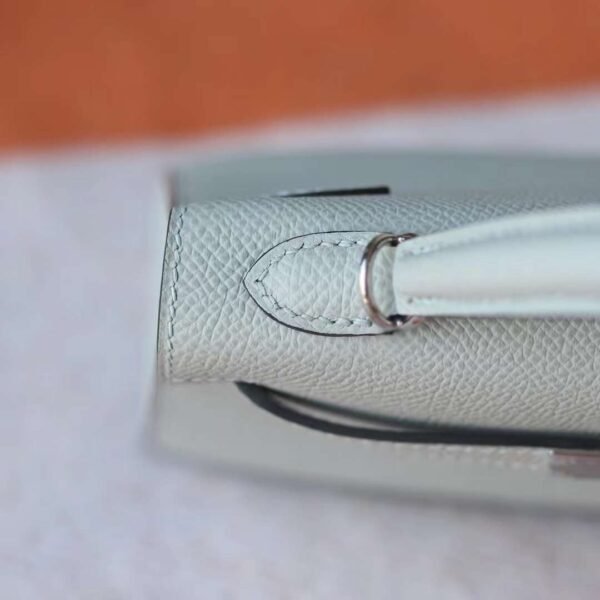 HERMES Mini Kelly ll 19CM 8U Blue Glacier Silver Hardware New