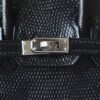 HERMES Birkin 20CM CK89 Noir Lizard Leather Silver Hardware
