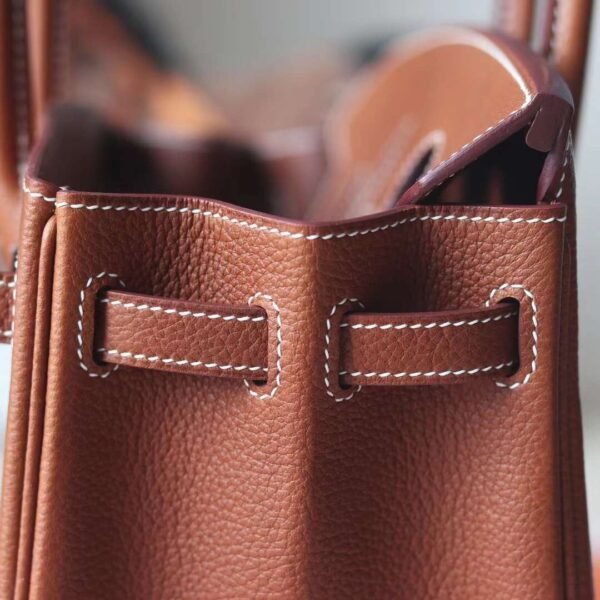 HERMES Faubourg Birkin 25CM Bag Gold Silver Hardware