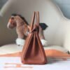 HERMES Faubourg Birkin 25CM Bag Gold Silver Hardware
