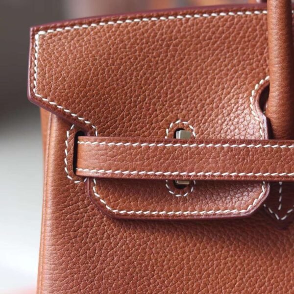 HERMES Birkin 25CM Barenia Faubourg Leather CK37 Gold GHW Hardware