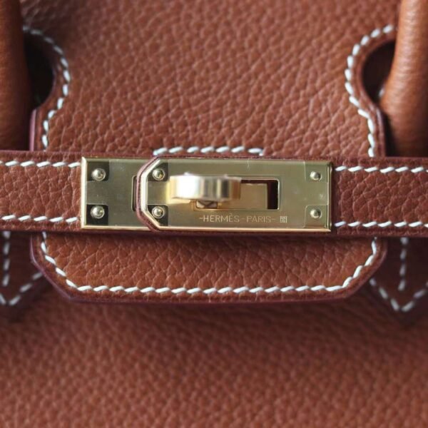 HERMES Birkin 25CM Barenia Faubourg Leather CK37 Gold GHW Hardware