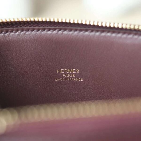 Hermes Bolide 25CM Chever Leather 0G Rouge Sellier Gold Hardware