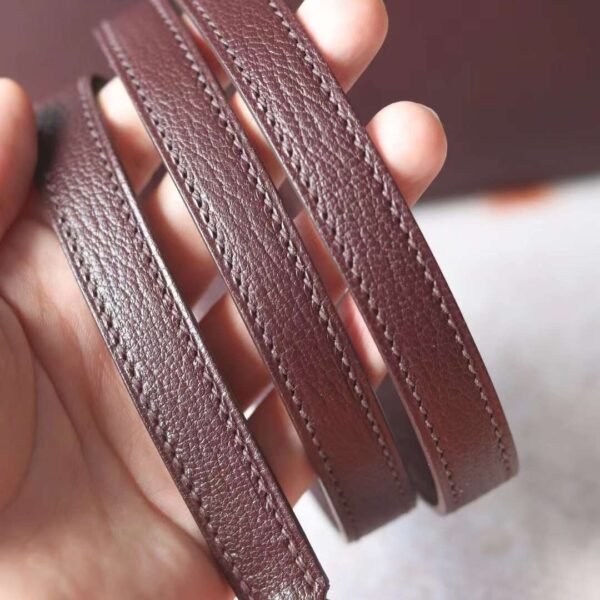 Hermes Bolide 25CM Chever Leather 0G Rouge Sellier Gold Hardware