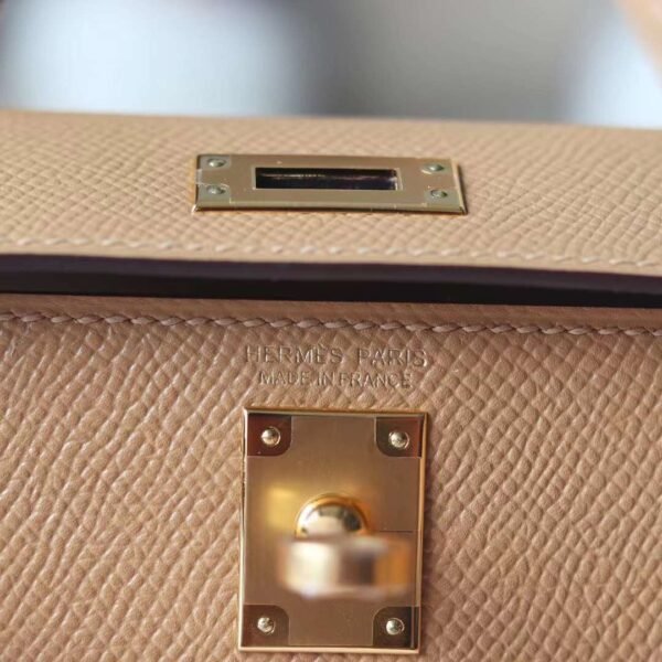 Hermes Kelly Mini ll Epsom Leather 0M Chai Gold Hardware