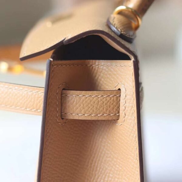 Hermes Kelly Mini ll Epsom Leather 0M Chai Gold Hardware