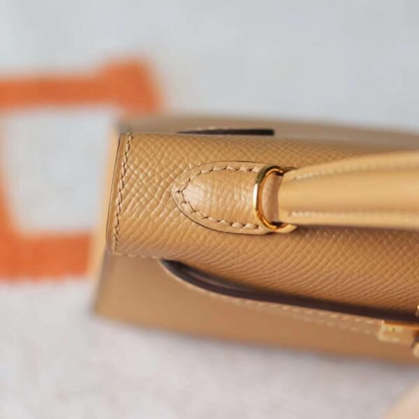 Hermes Kelly Mini ll Epsom Leather 0M Chai Gold Hardware