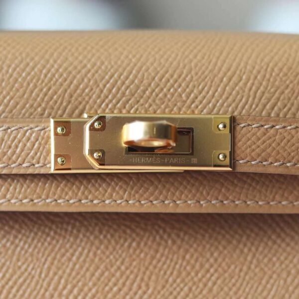 Hermes Kelly Mini ll Epsom Leather 0M Chai Gold Hardware