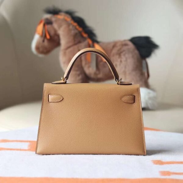 Hermes Kelly Mini ll Epsom Leather 0M Chai Gold Hardware