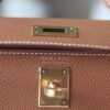 Hermes Mini Kelly ll CK37 Gold Epsom Leather Gold Hardware