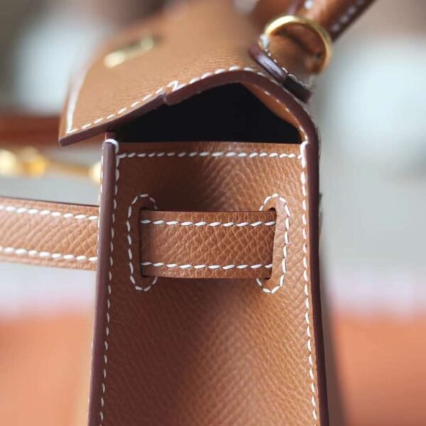 Hermes Mini Kelly ll CK37 Gold Epsom Leather Gold Hardware