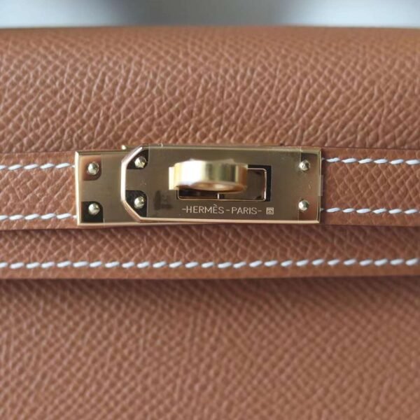 Hermes Mini Kelly ll CK37 Gold Epsom Leather Gold Hardware