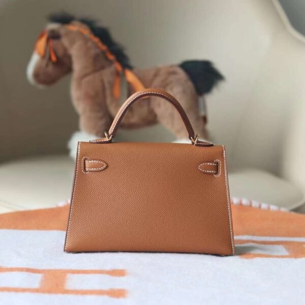Hermes Mini Kelly ll CK37 Gold Epsom Leather Gold Hardware