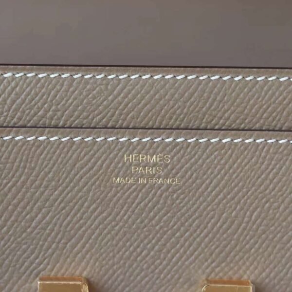 Hermes Kelly Wallet To Go CK18 Etoupe Epsom Leather Gold Hardware