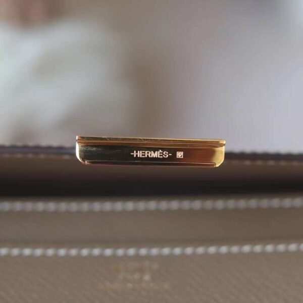 Hermes Kelly Wallet To Go CK18 Etoupe Epsom Leather Gold Hardware