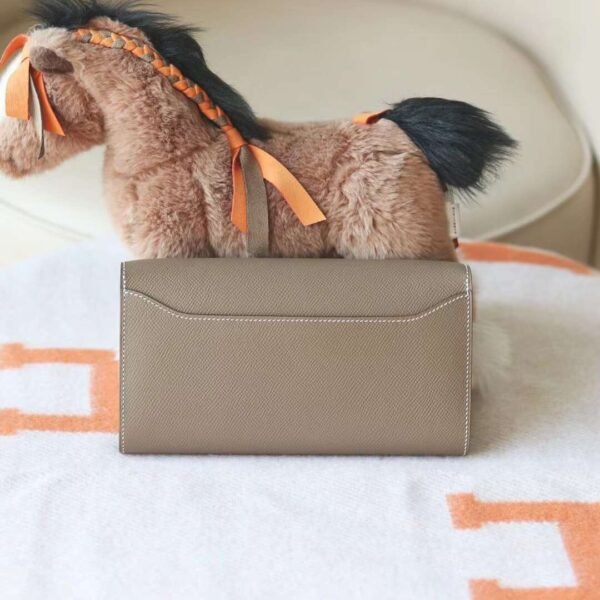 Hermes Kelly Wallet To Go CK18 Etoupe Epsom Leather Gold Hardware