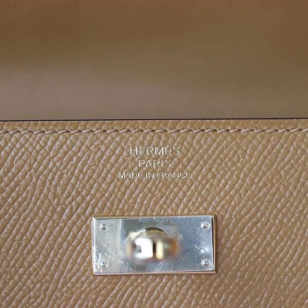 Hermes Kelly To Go Wallet Epsom Leather 2S Sesame Silver Hardware