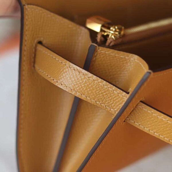 Hermes Kelly To Go Wallet Epsom Leather 2S Sesame Silver Hardware