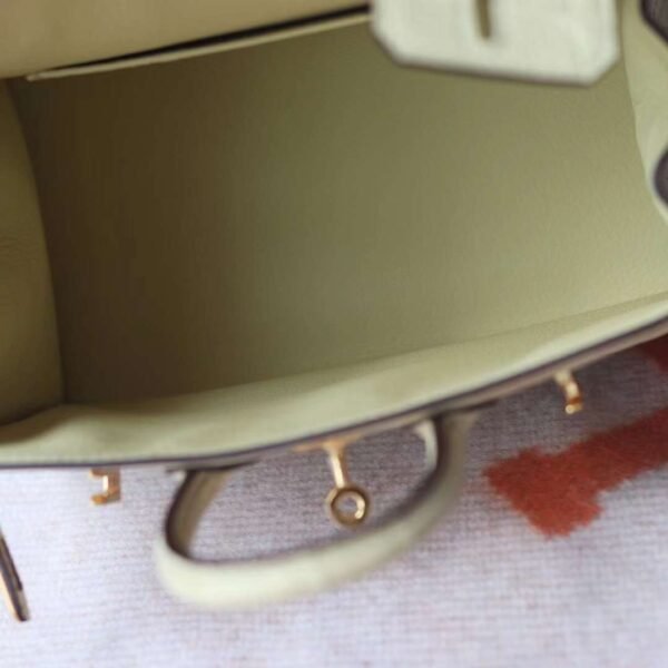 Hermes Birkin 20CM Y1 Vanille Matter Crocodile Leather Gold Hardware