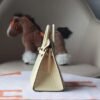 Hermes Birkin 20CM Y1 Vanille Matter Crocodile Leather Gold Hardware