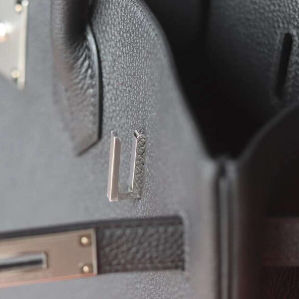 Hermes Birkin 35CM Black CK89 Noir Togo Leather Original Silver Hardware