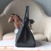 Hermes Birkin 35CM Black CK89 Noir Togo Leather Original Silver Hardware
