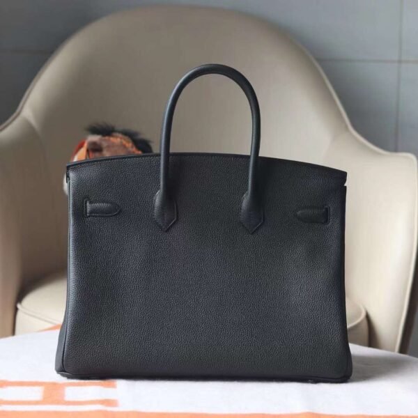 Hermes Birkin 35CM Black CK89 Noir Togo Leather Original Silver Hardware