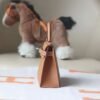 CK37 Gold Mini Kelly Bag Epsom Leather Silver Hardware