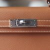 CK37 Gold Mini Kelly Bag Epsom Leather Silver Hardware