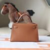 CK37 Gold Mini Kelly Bag Epsom Leather Silver Hardware