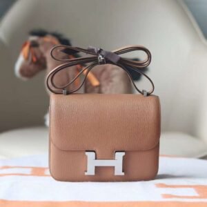 Hermes Constance 19CM 2J Quebracho Silver Hardware Top