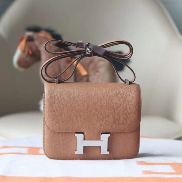 Hermes Constance 19CM 2J Quebracho Silver Hardware Top